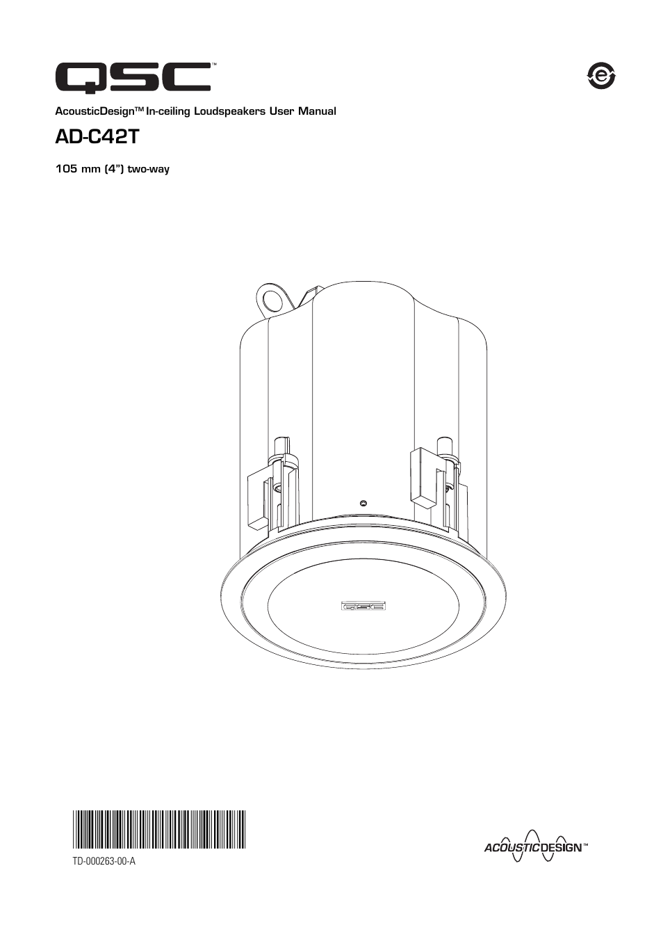 QSC Audio AD-C42T User Manual | 8 pages