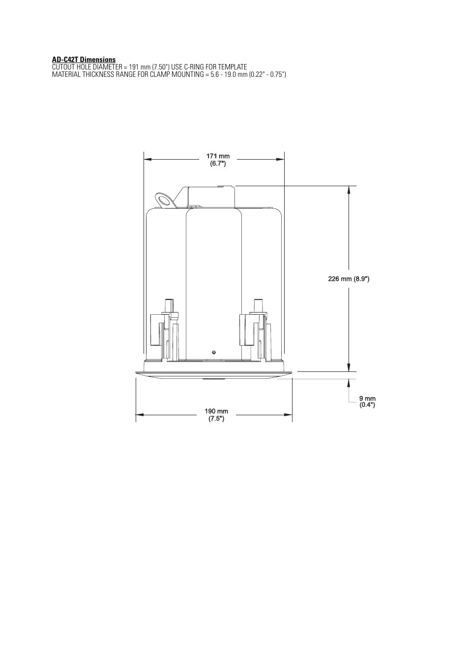 QSC Audio AD-C42T User Manual | Page 7 / 8