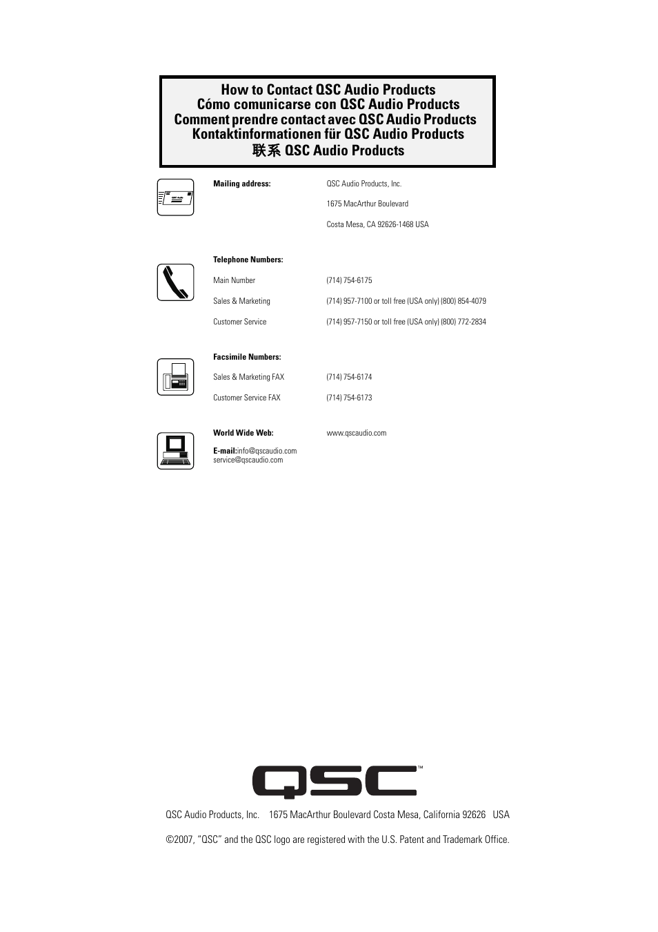 QSC Audio AD-C42T User Manual | Page 8 / 8