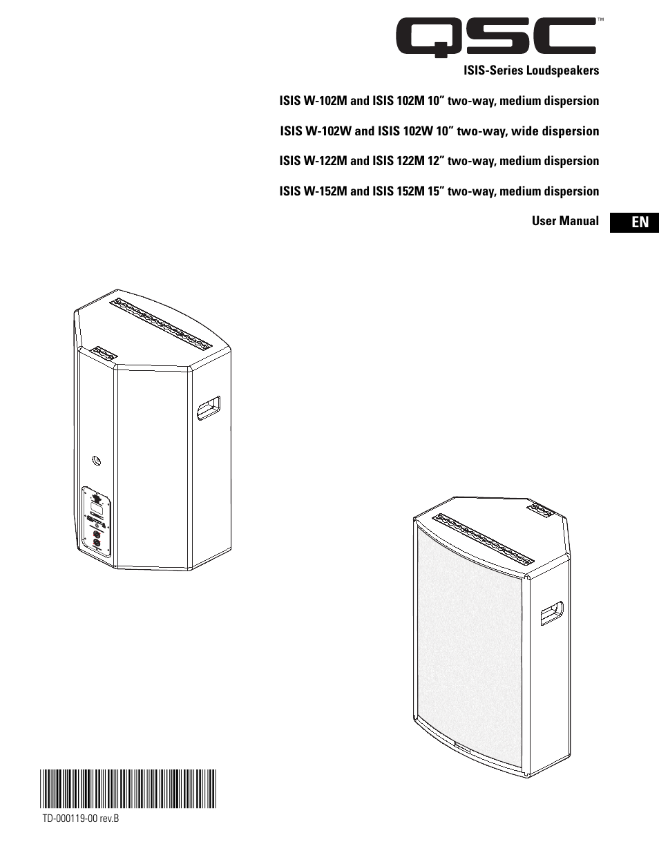 QSC Audio ISIS Series User Manual | 28 pages