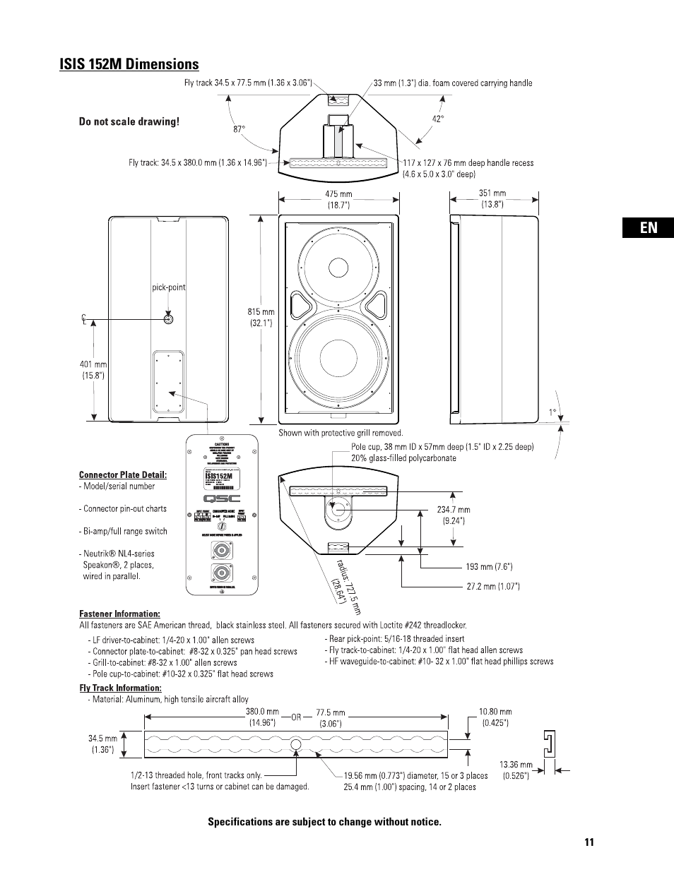 QSC Audio ISIS Series User Manual | Page 11 / 28