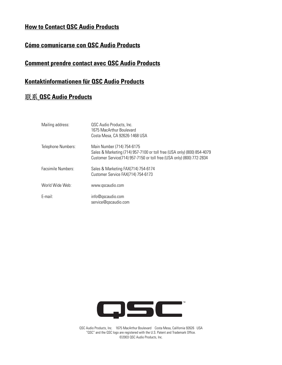 QSC Audio ISIS Series User Manual | Page 28 / 28