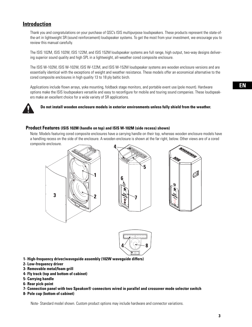 Introduction | QSC Audio ISIS Series User Manual | Page 3 / 28