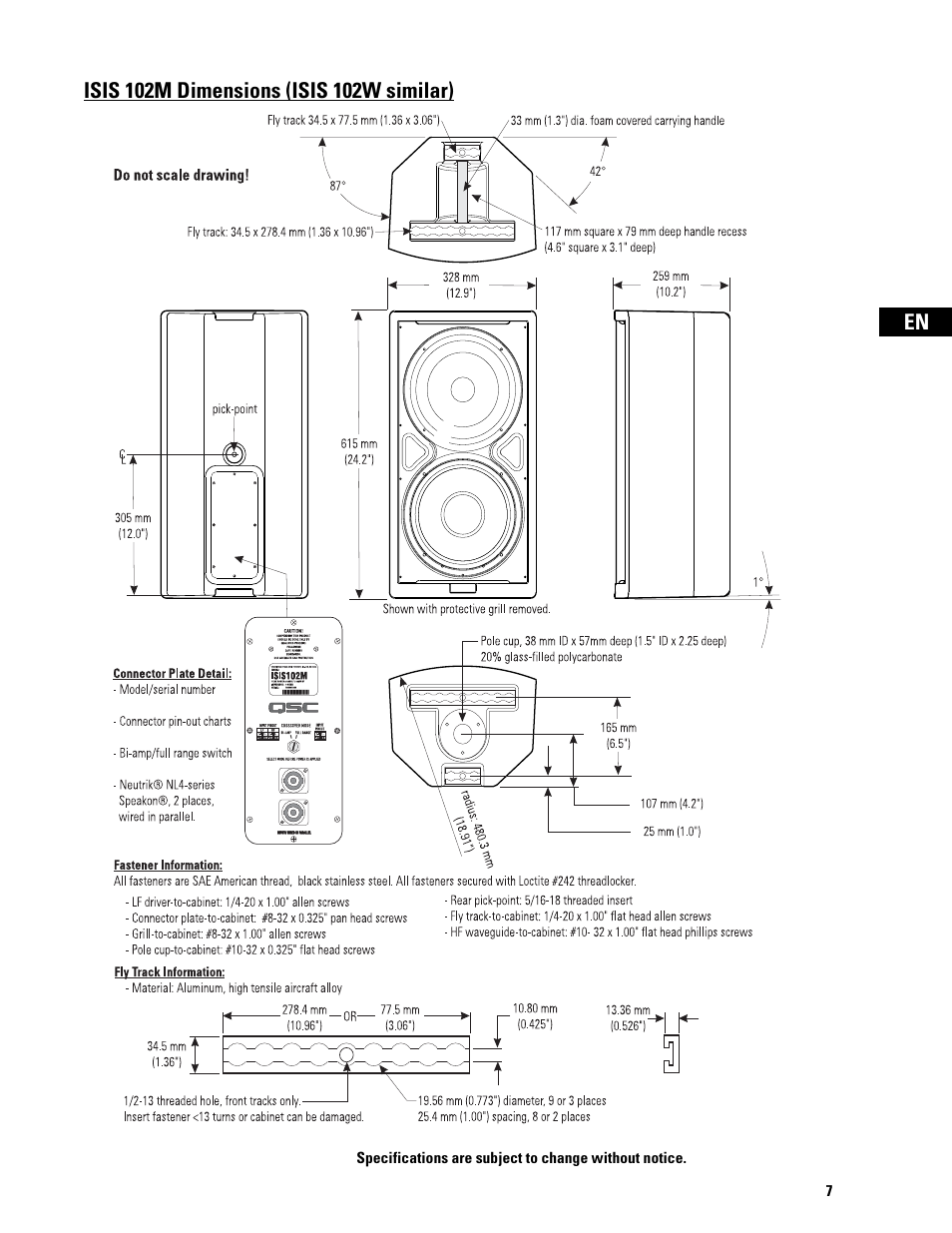 QSC Audio ISIS Series User Manual | Page 7 / 28