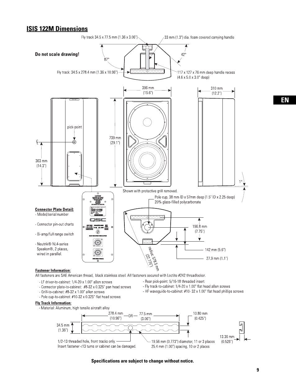 QSC Audio ISIS Series User Manual | Page 9 / 28