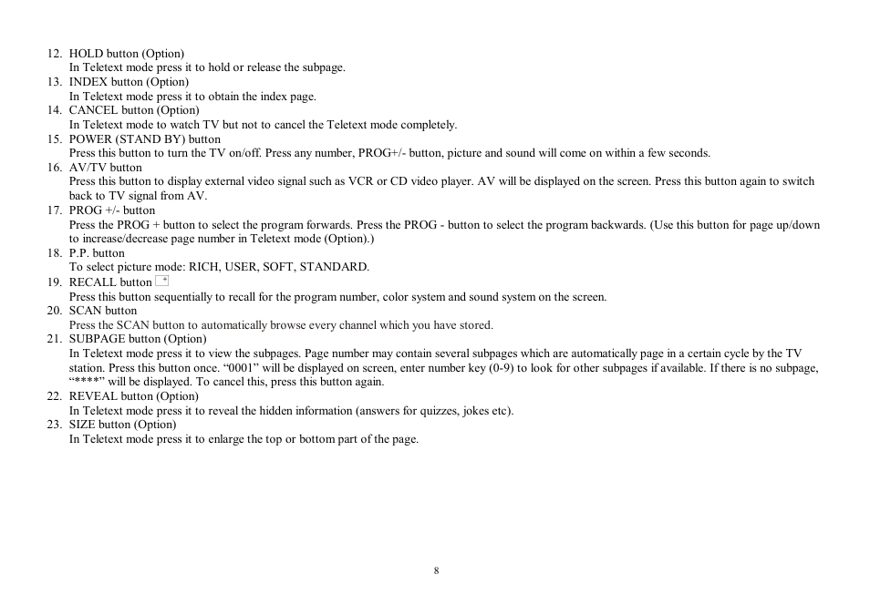 Hyundai H-TV2110SPF User Manual | Page 8 / 29