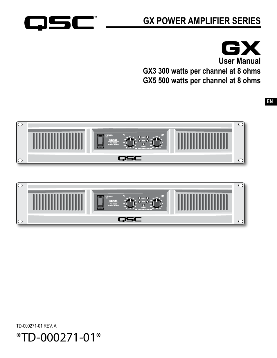 QSC Audio TD-000271-01 User Manual | 12 pages