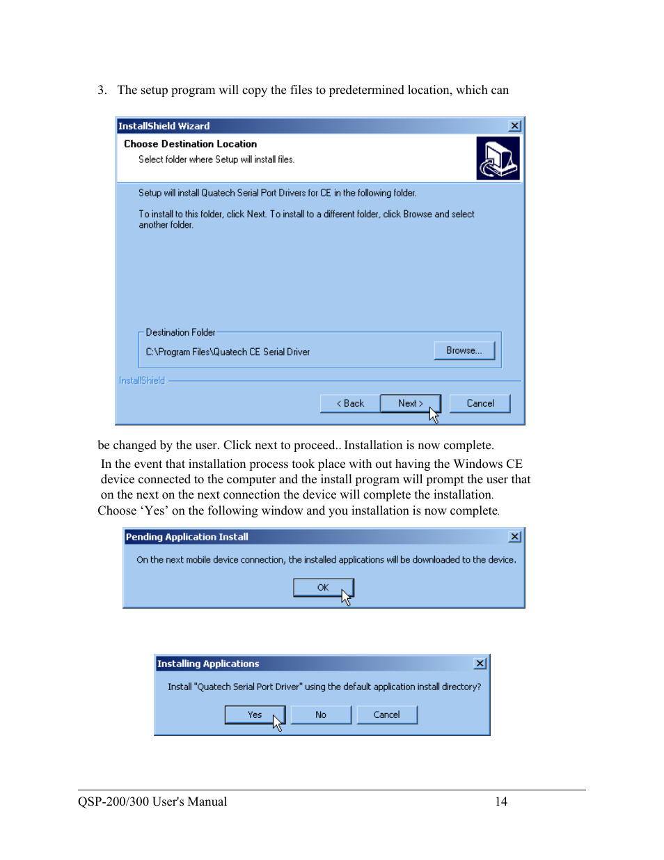 Quatech QSP-200/300 User Manual | Page 20 / 49