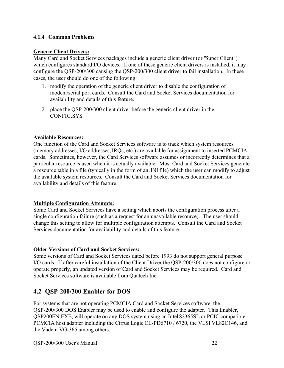 Quatech QSP-200/300 User Manual | Page 28 / 49