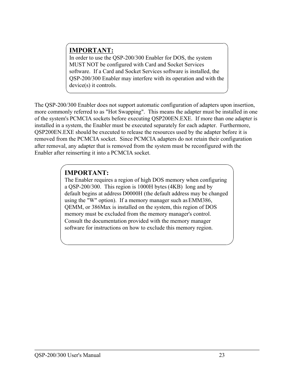 Quatech QSP-200/300 User Manual | Page 29 / 49