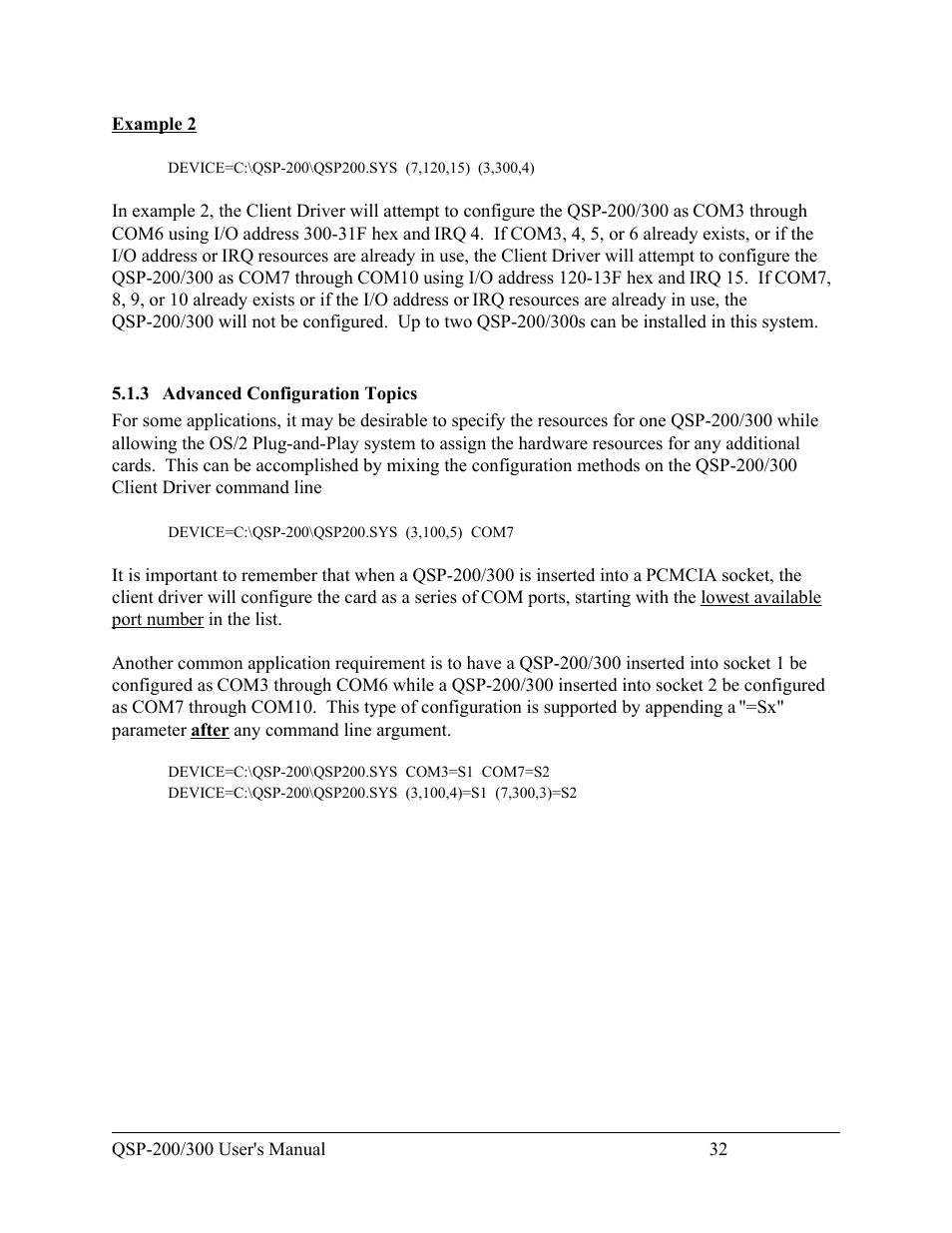 Quatech QSP-200/300 User Manual | Page 38 / 49