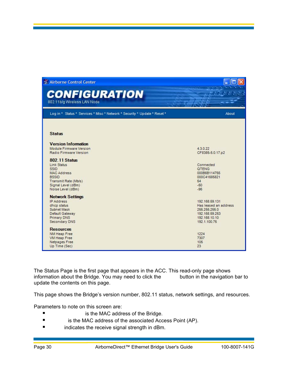 Quatech AirborneDirect WLNG-ET Series User Manual | Page 36 / 77