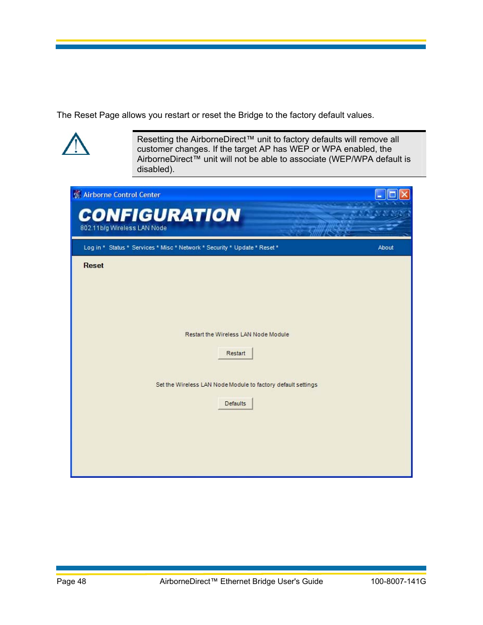 Quatech AirborneDirect WLNG-ET Series User Manual | Page 54 / 77