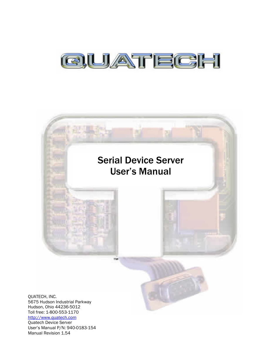 Quatech Device Server User Manual | 98 pages