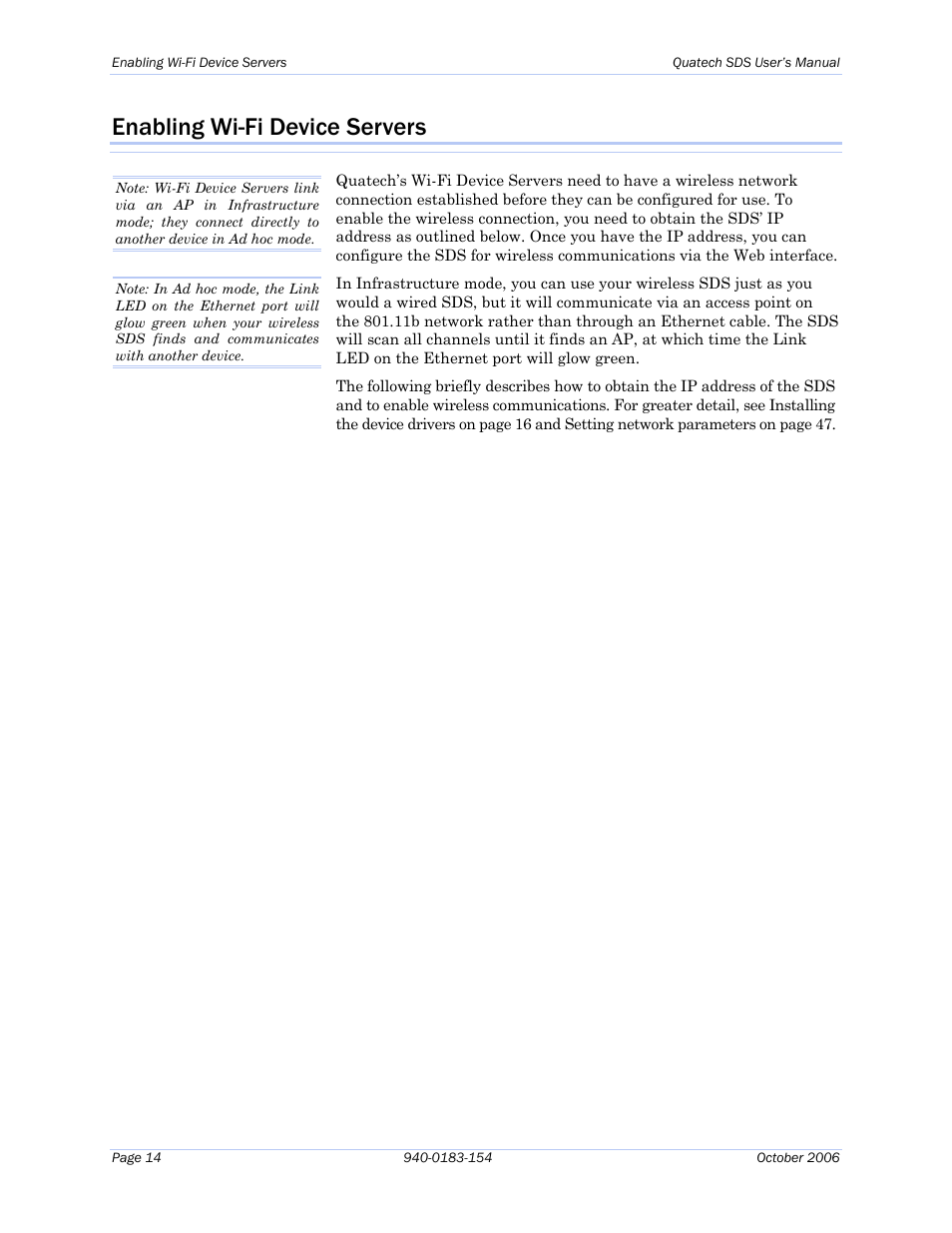 Enabling wi-fi device servers | Quatech Device Server User Manual | Page 20 / 98
