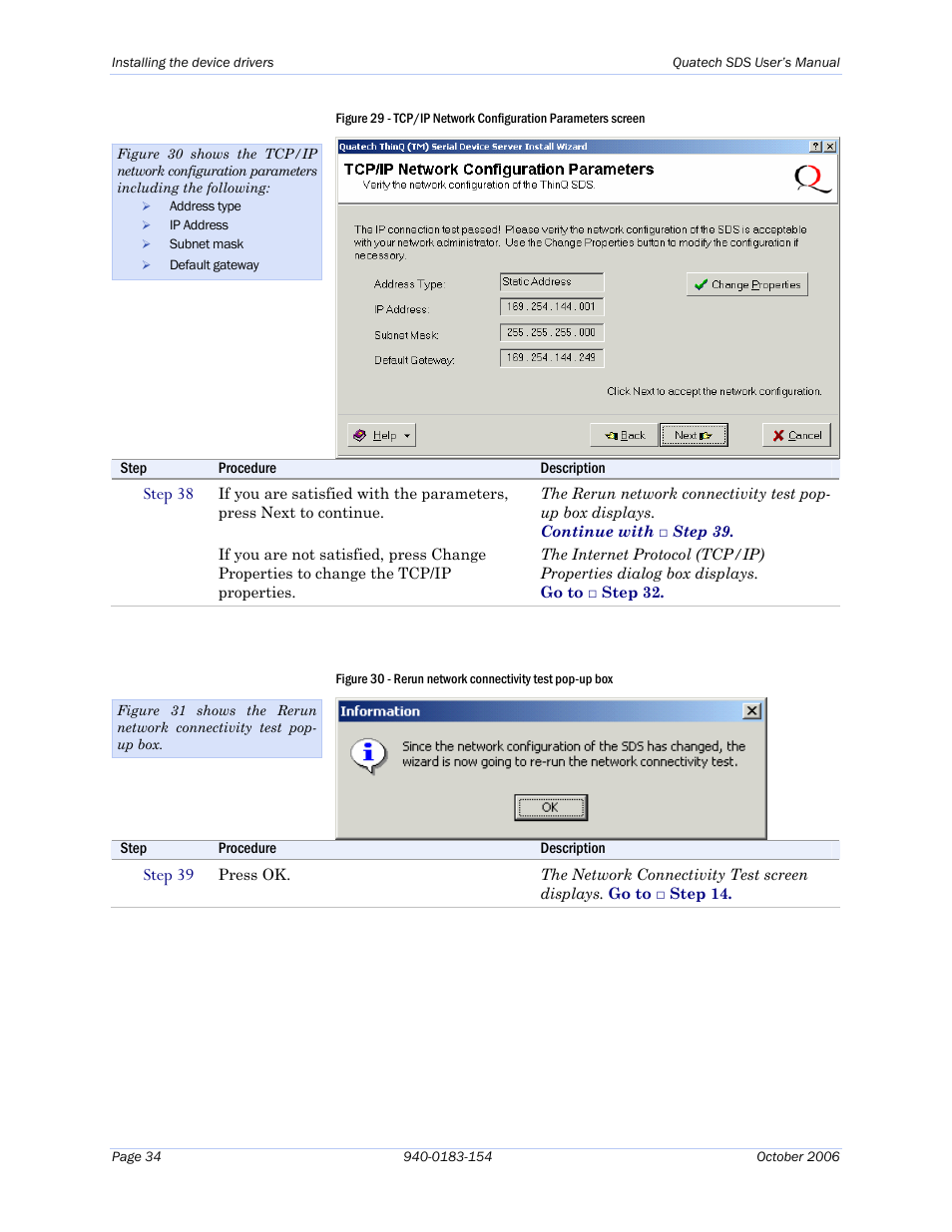 Step 38, Step 39 | Quatech Device Server User Manual | Page 40 / 98