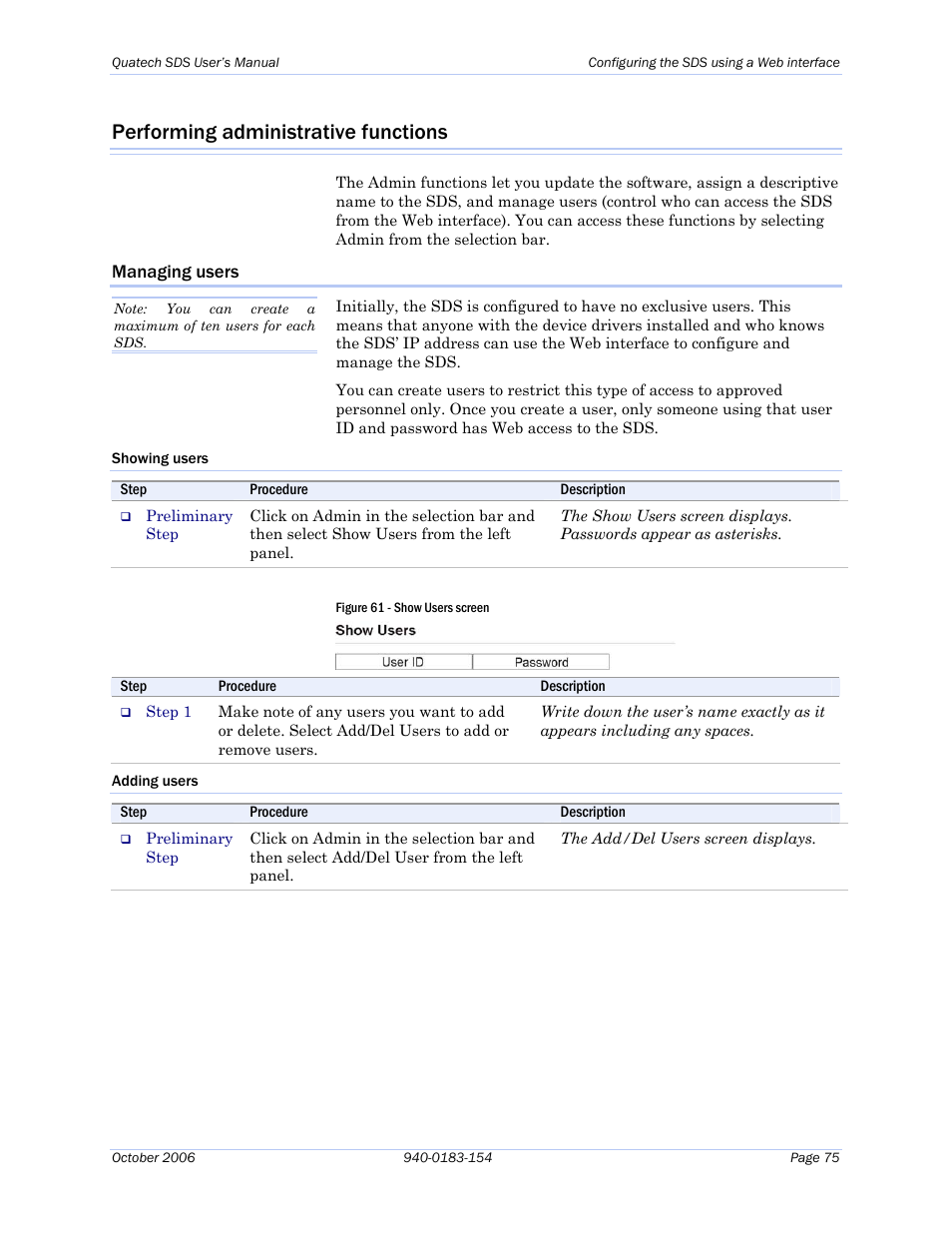 Performing administrative functions | Quatech Device Server User Manual | Page 81 / 98