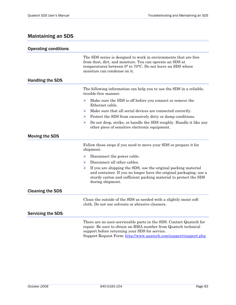 Maintaining an sds | Quatech Device Server User Manual | Page 89 / 98
