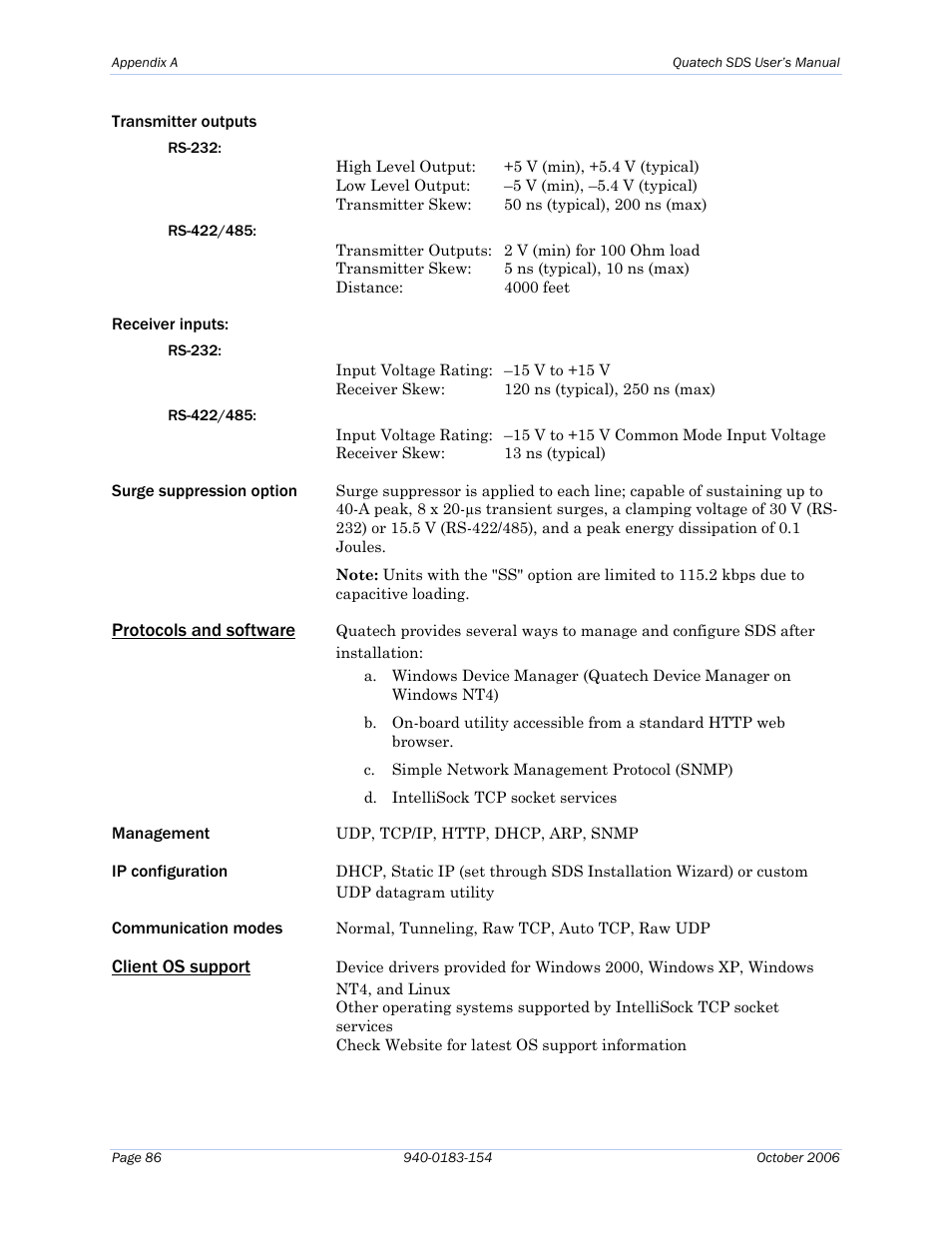 Quatech Device Server User Manual | Page 92 / 98