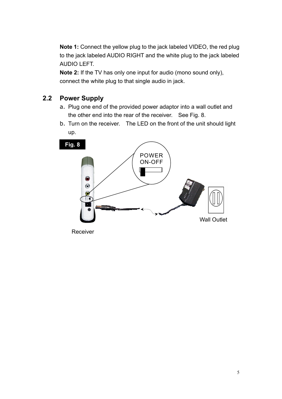 Quatech Wireless A/V Sender 2.4GHz User Manual | Page 6 / 8
