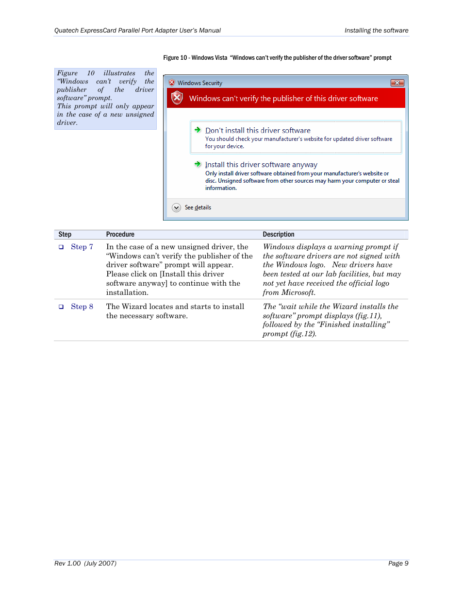 Quatech Perfomance Line SPPXP-100 User Manual | Page 13 / 24