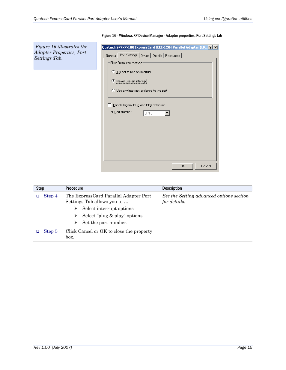 Quatech Perfomance Line SPPXP-100 User Manual | Page 19 / 24