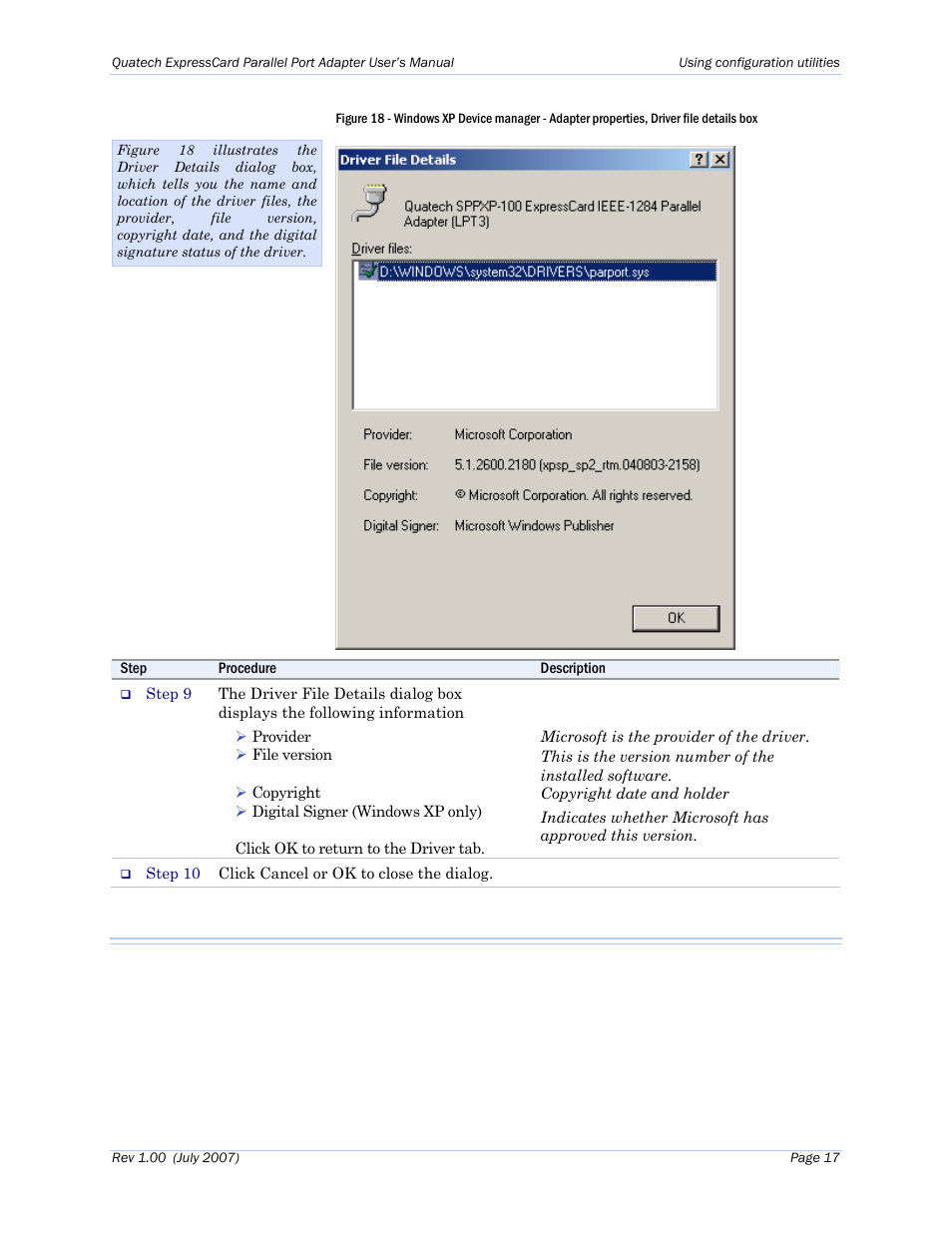 Quatech Perfomance Line SPPXP-100 User Manual | Page 21 / 24
