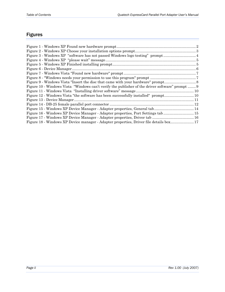 Figures | Quatech Perfomance Line SPPXP-100 User Manual | Page 4 / 24