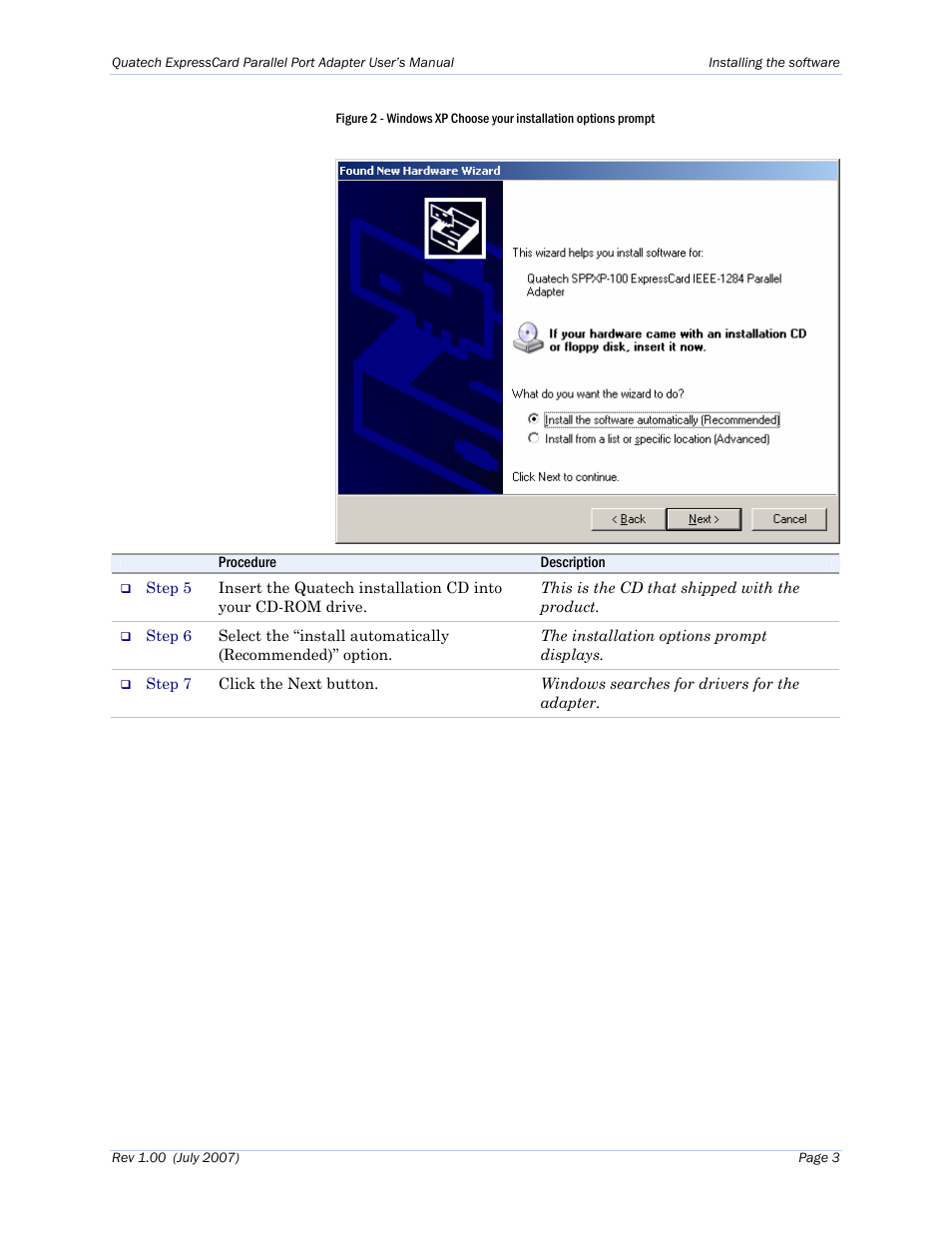 Quatech Perfomance Line SPPXP-100 User Manual | Page 7 / 24