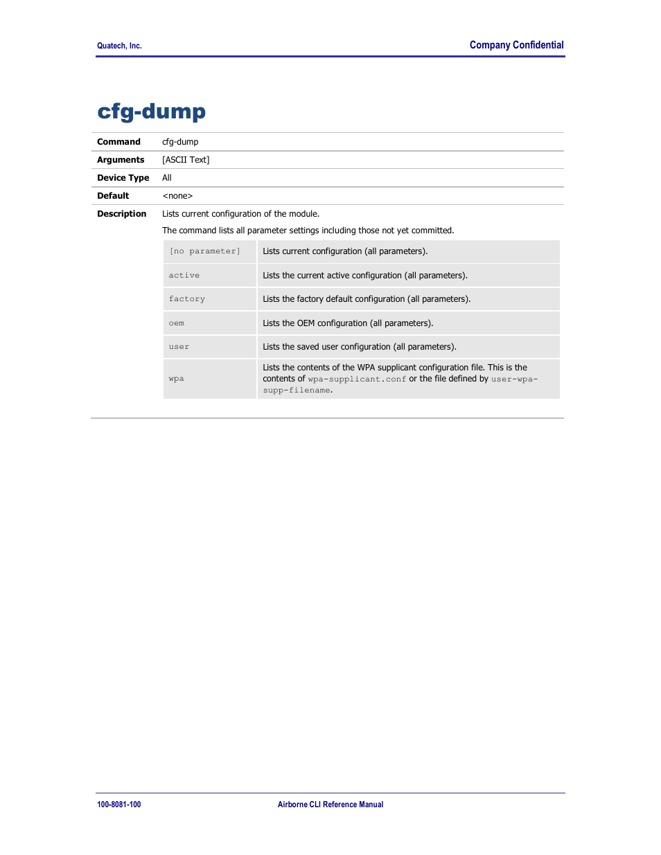 Cfg-dump | Quatech WLNG-ET-DP500 Series User Manual | Page 117 / 120