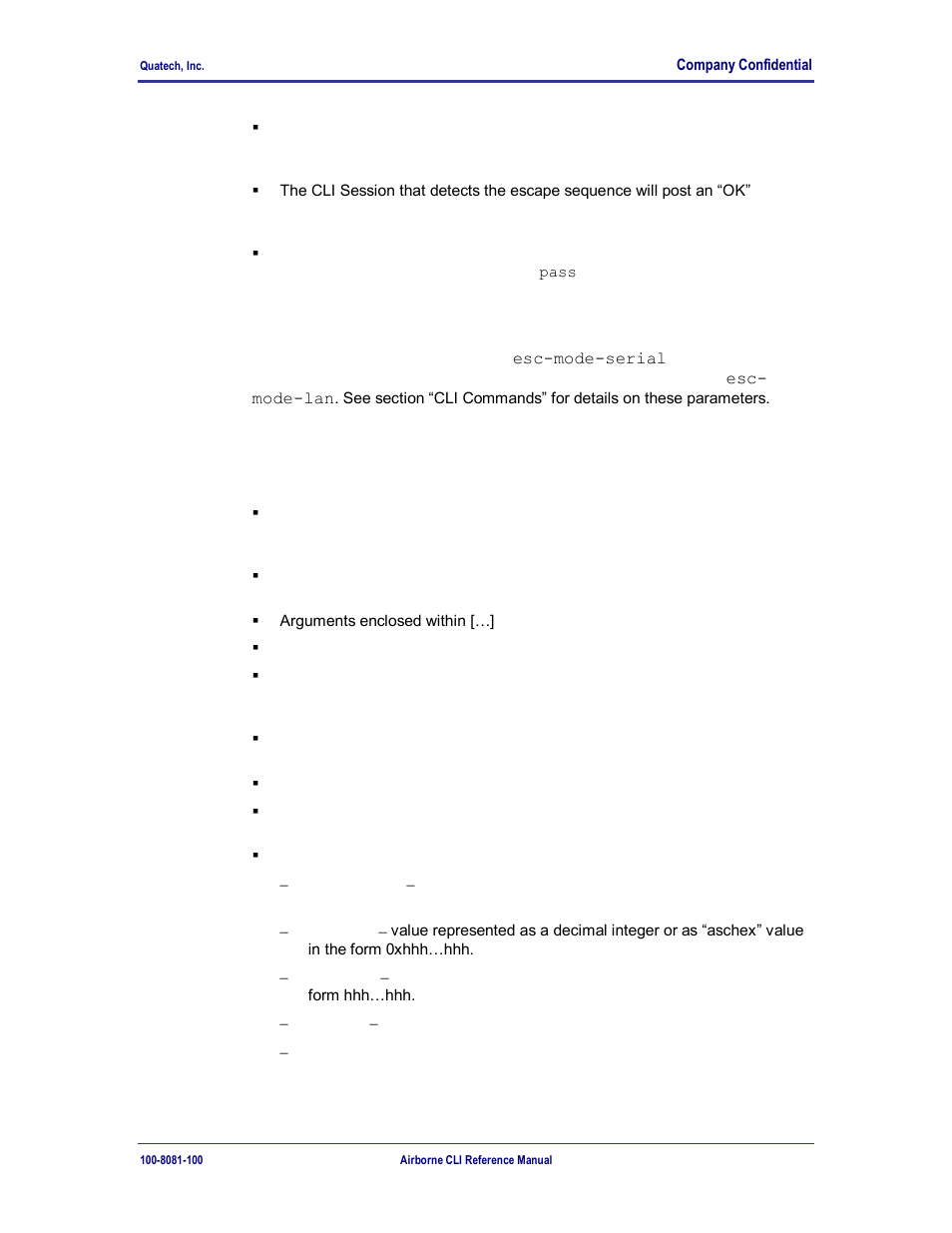 Cli conventions | Quatech WLNG-ET-DP500 Series User Manual | Page 21 / 120