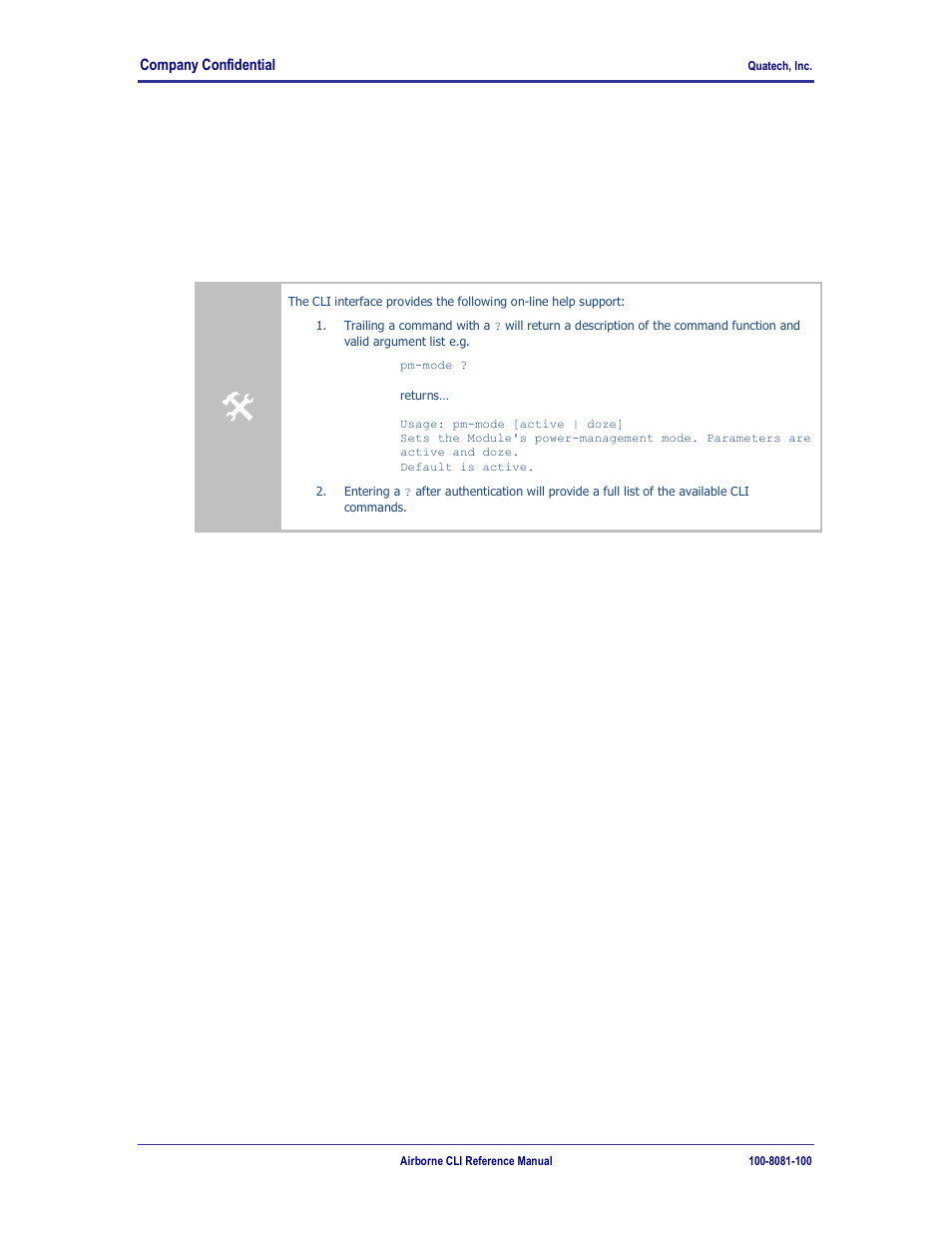 Command descriptions, 0 command descriptions | Quatech WLNG-ET-DP500 Series User Manual | Page 50 / 120
