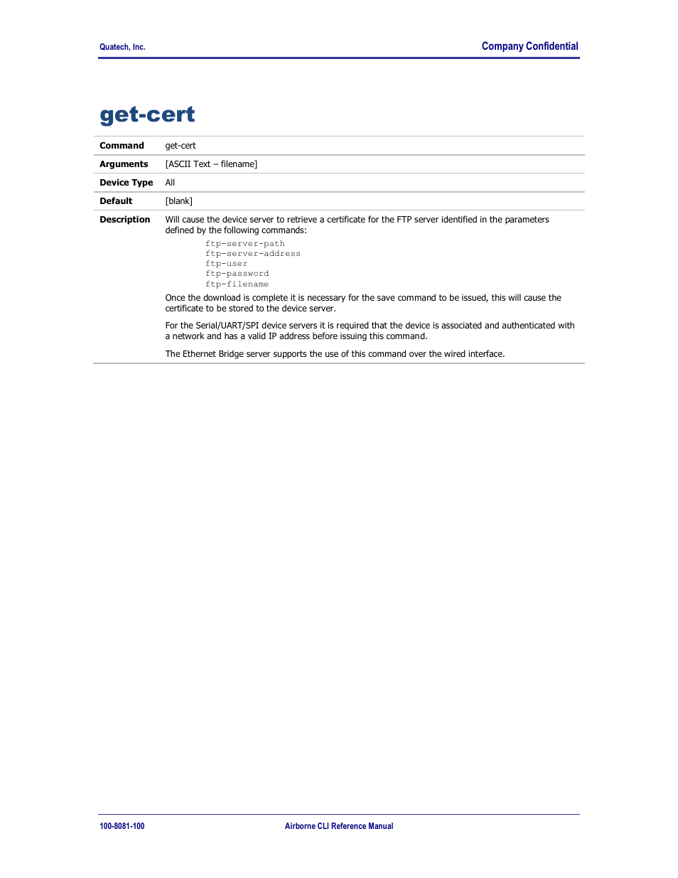 Get-cert | Quatech WLNG-ET-DP500 Series User Manual | Page 53 / 120