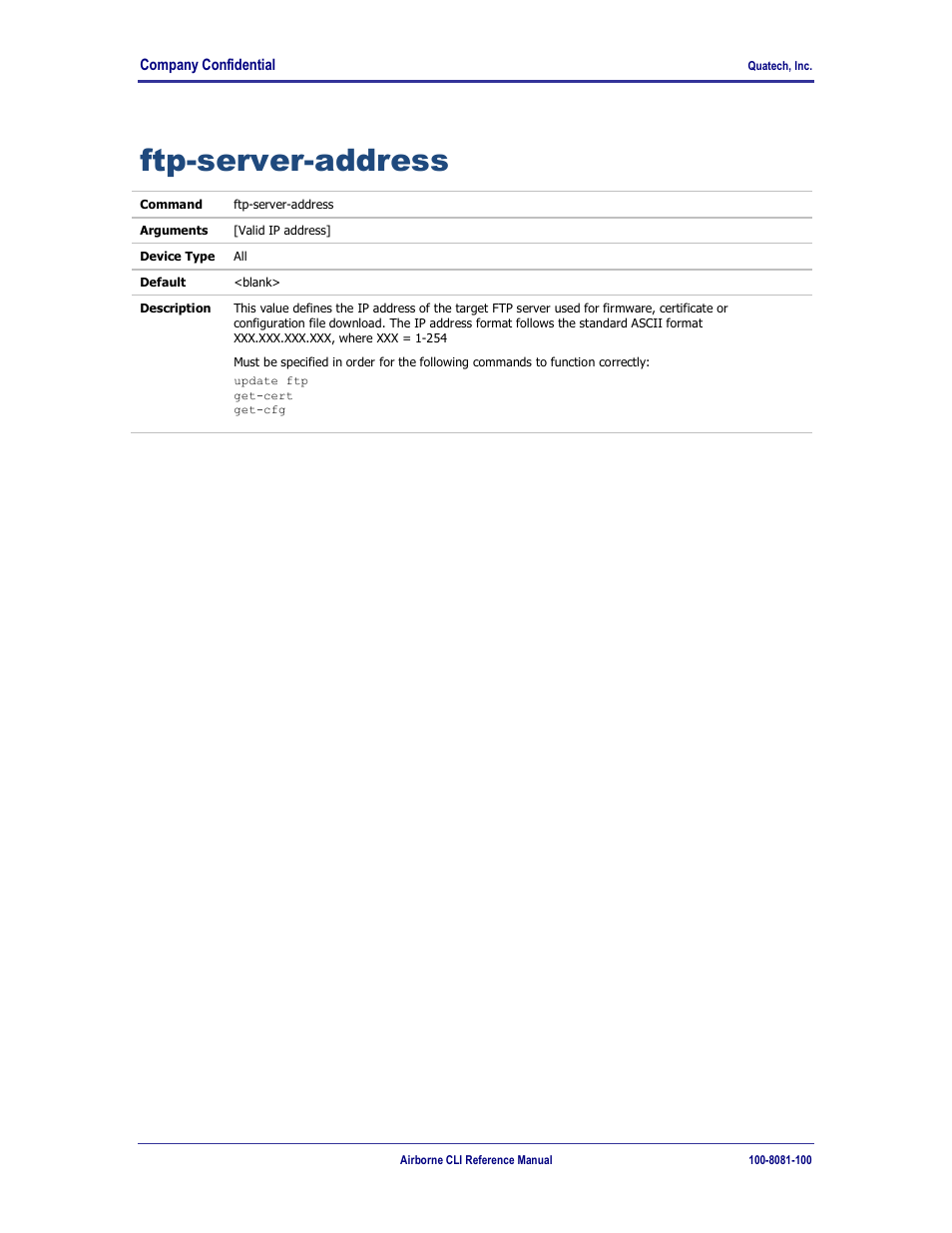 Ftp-server-address | Quatech WLNG-ET-DP500 Series User Manual | Page 84 / 120