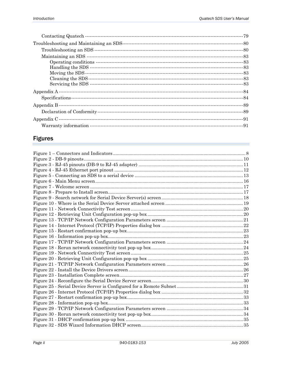 Figures | Quatech Serial Device Server User Manual | Page 4 / 98