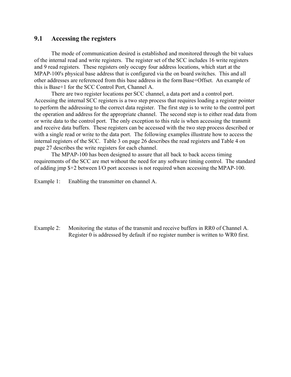 1 accessing the registers | Quatech MPAP-100 User Manual | Page 30 / 64