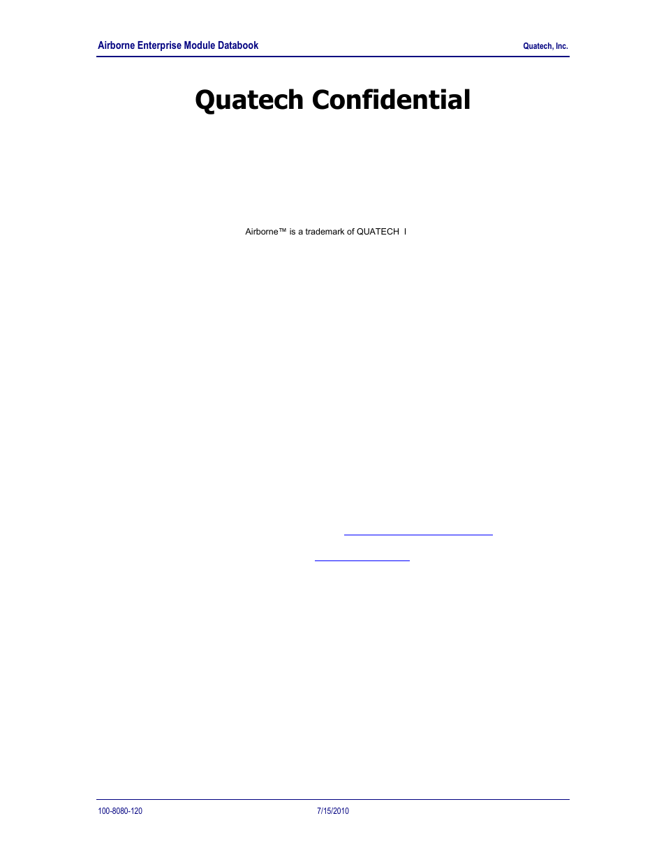 Quatech confidential | Quatech 802.11B/G User Manual | Page 3 / 40