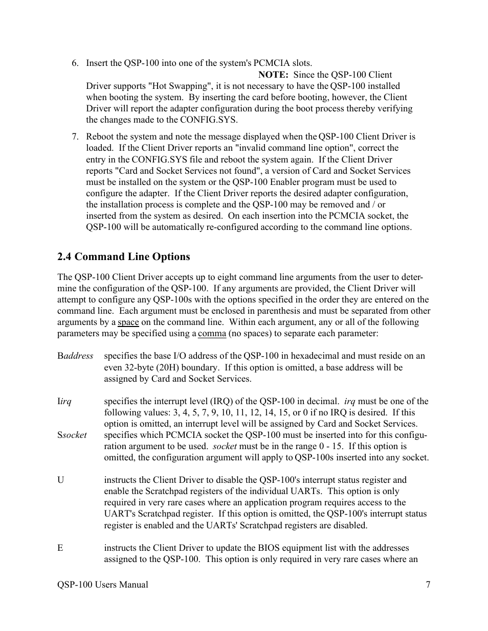 Quatech QSP-100 User Manual | Page 10 / 40