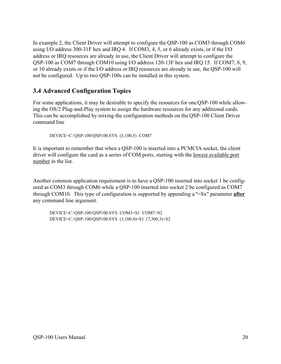 Quatech QSP-100 User Manual | Page 23 / 40