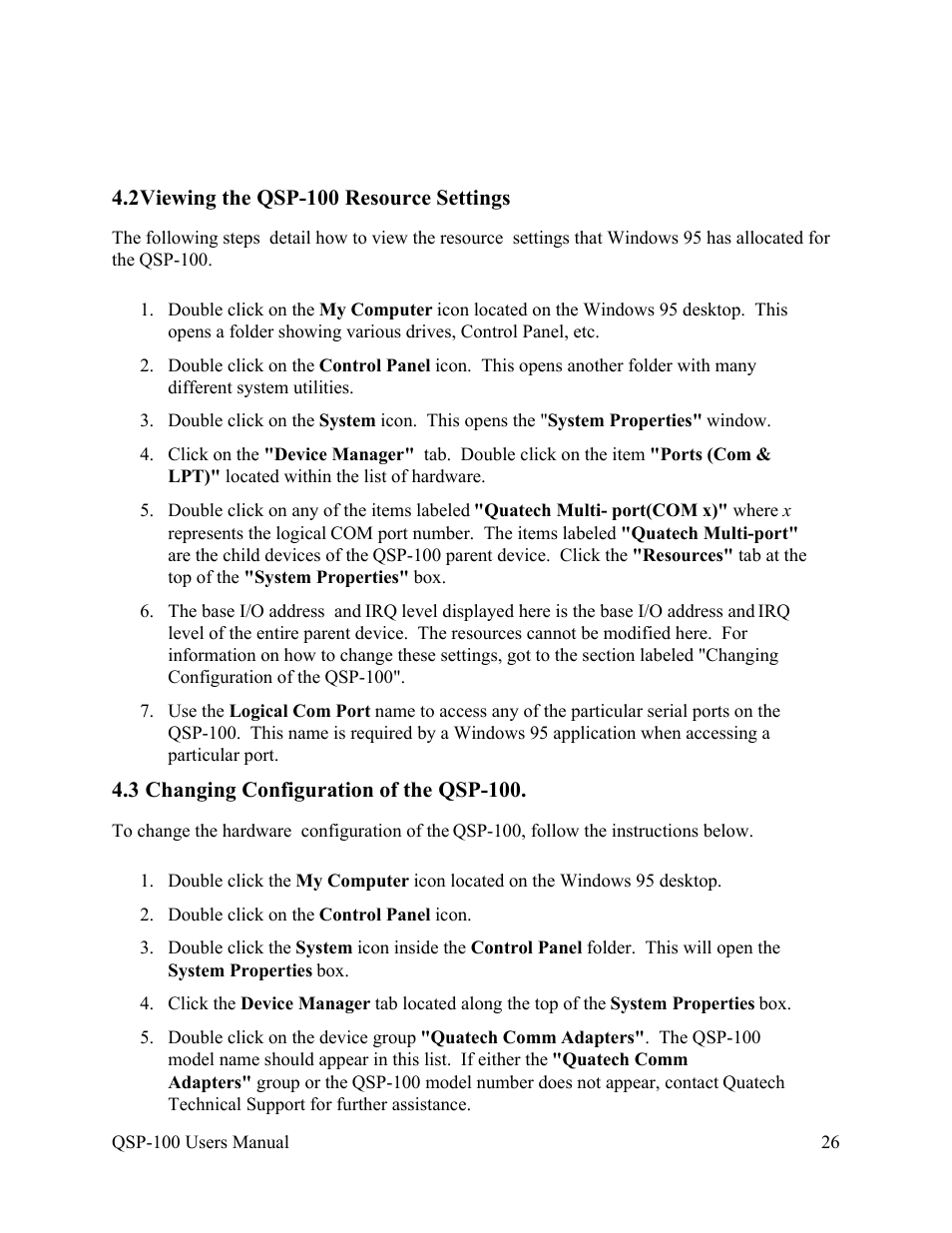 Quatech QSP-100 User Manual | Page 29 / 40