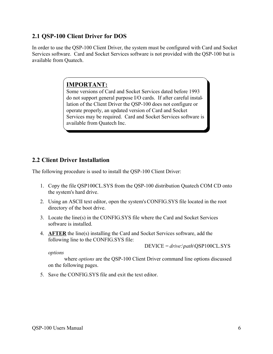 Quatech QSP-100 User Manual | Page 9 / 40