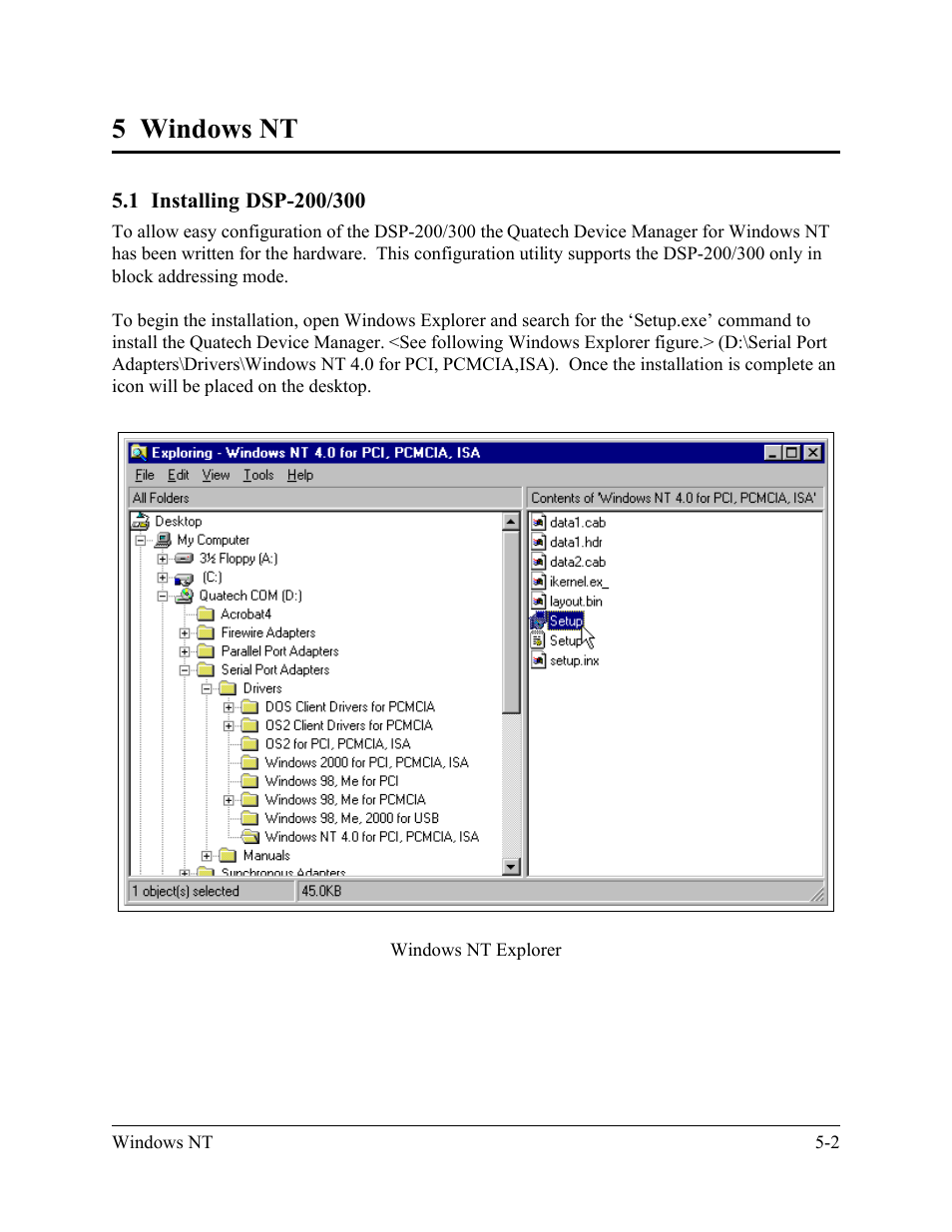 5 windows nt | Quatech DSP-200/300 User Manual | Page 39 / 52