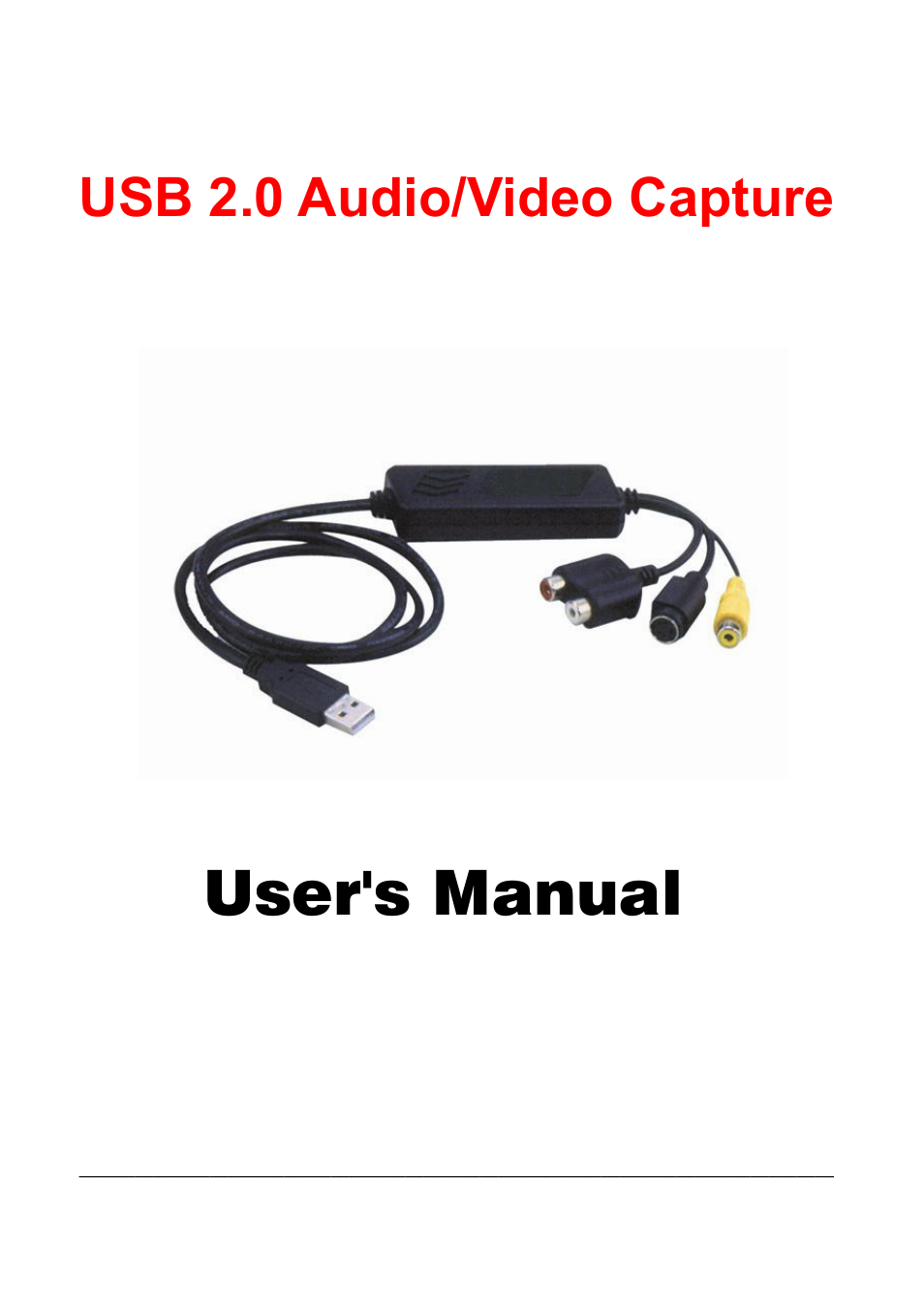 Quatech Audio/Video Capture USB 2.0 User Manual | 17 pages