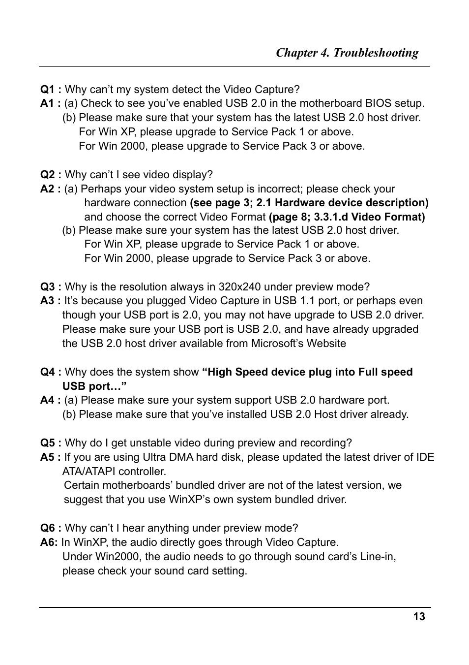 Quatech Audio/Video Capture USB 2.0 User Manual | Page 16 / 17