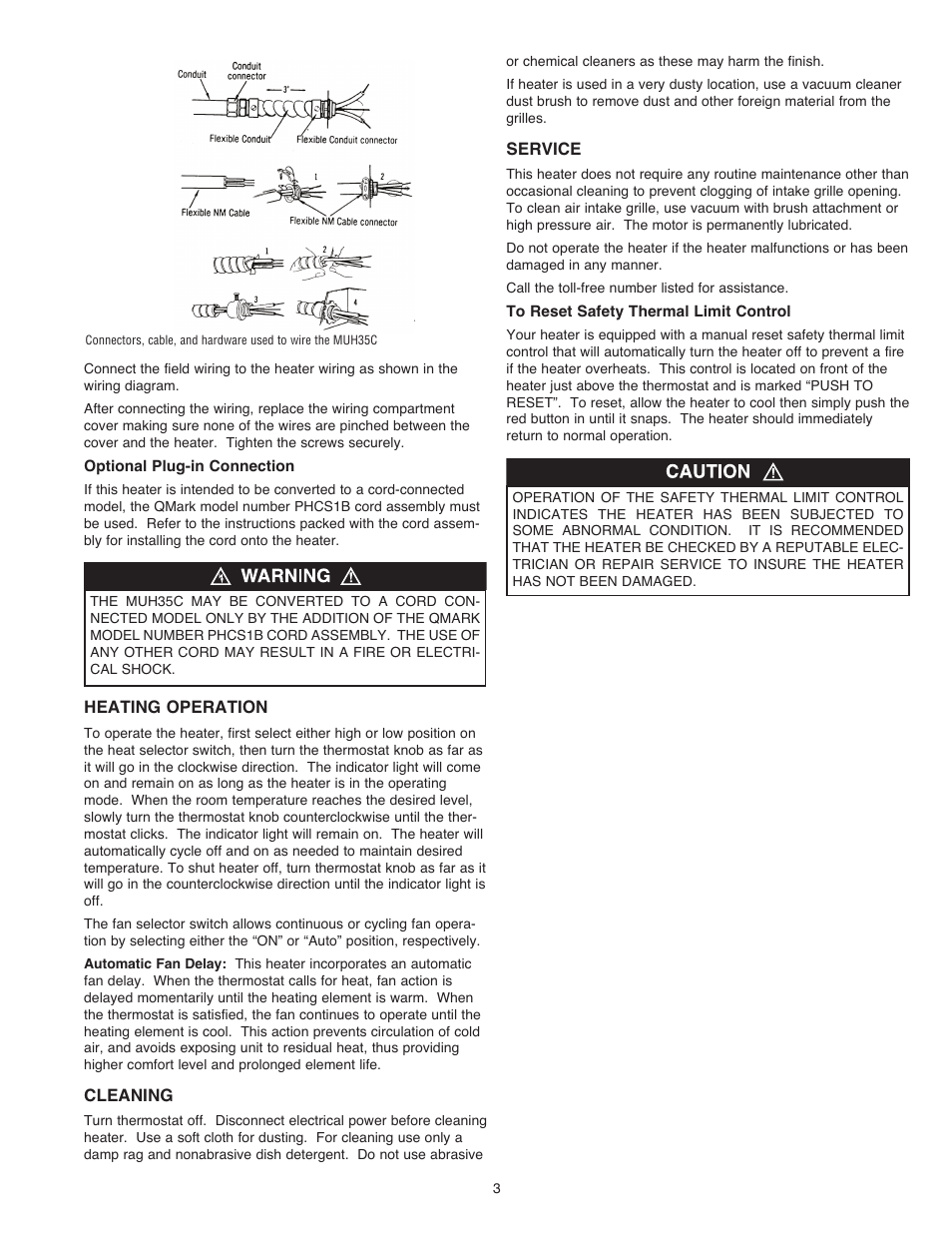 Qmark MUH35C User Manual | Page 3 / 12