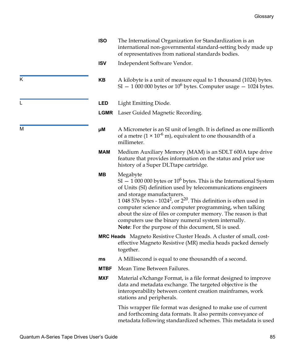 Quantum Tape Drive A-Series User Manual | Page 101 / 105