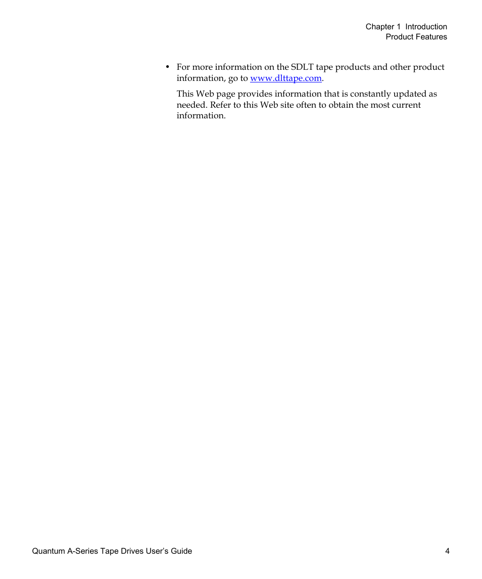 Quantum Tape Drive A-Series User Manual | Page 20 / 105
