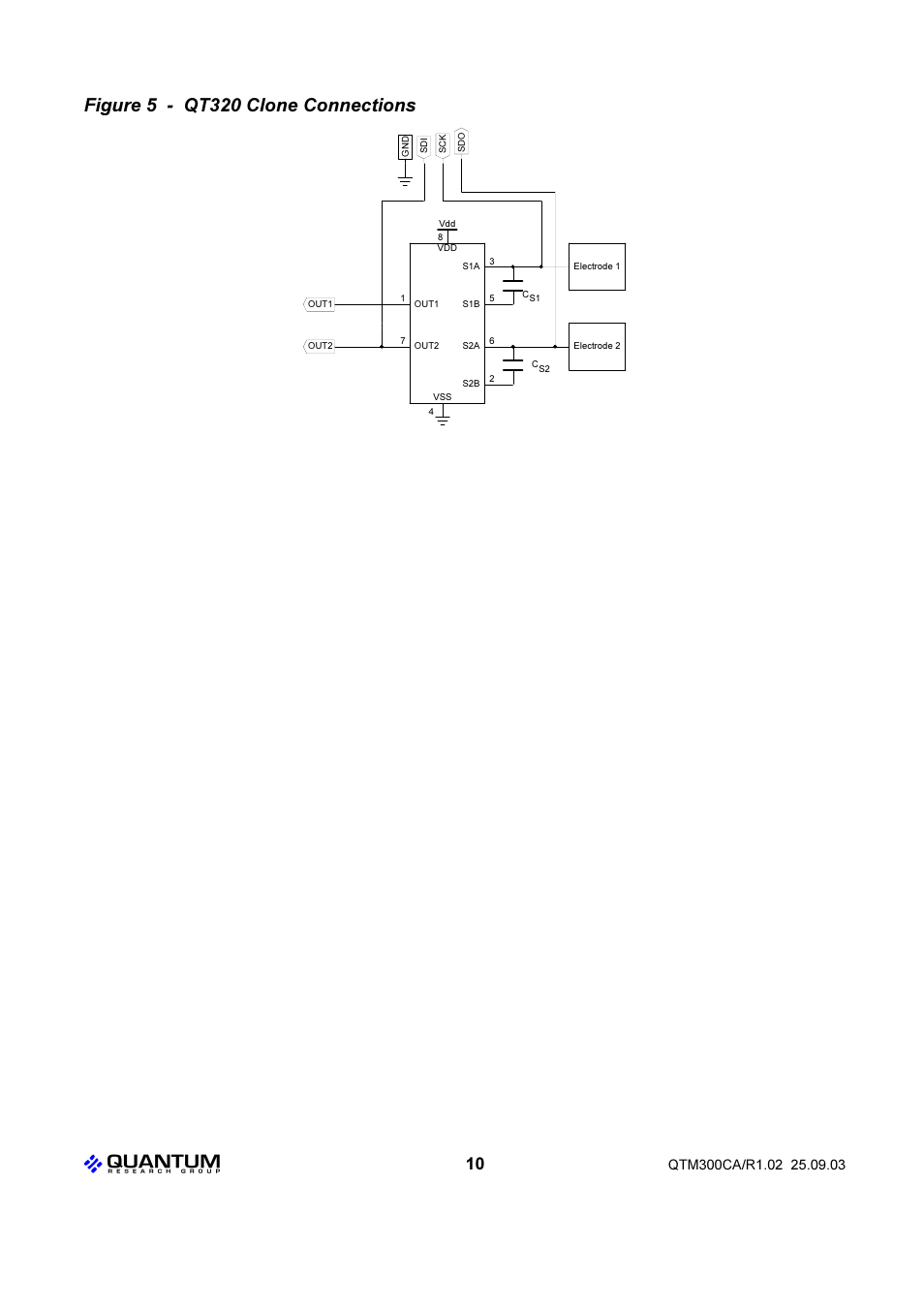 Figure 5 - qt320 clone connections | Quantum QTM300CA User Manual | Page 10 / 12