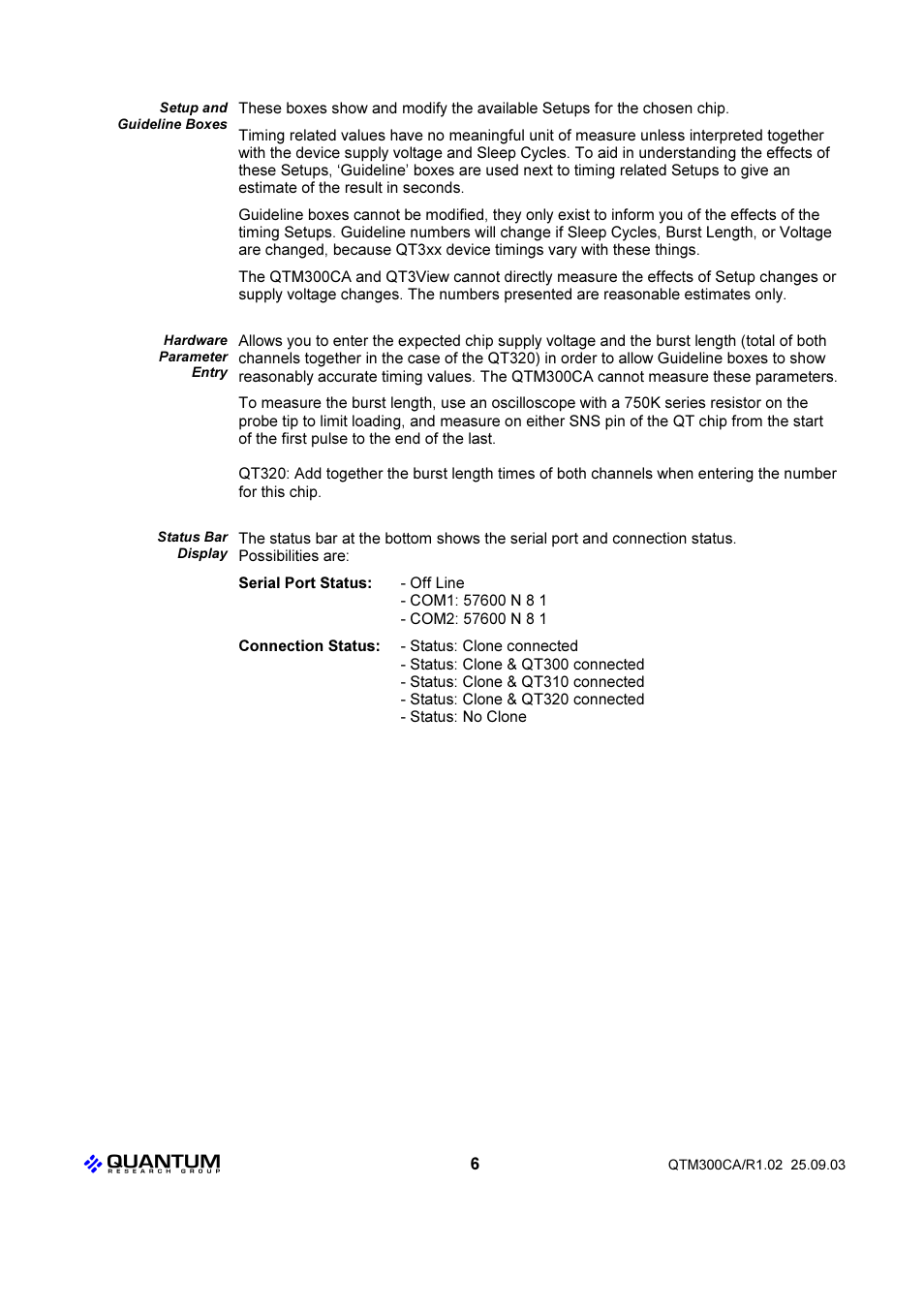 Quantum QTM300CA User Manual | Page 6 / 12