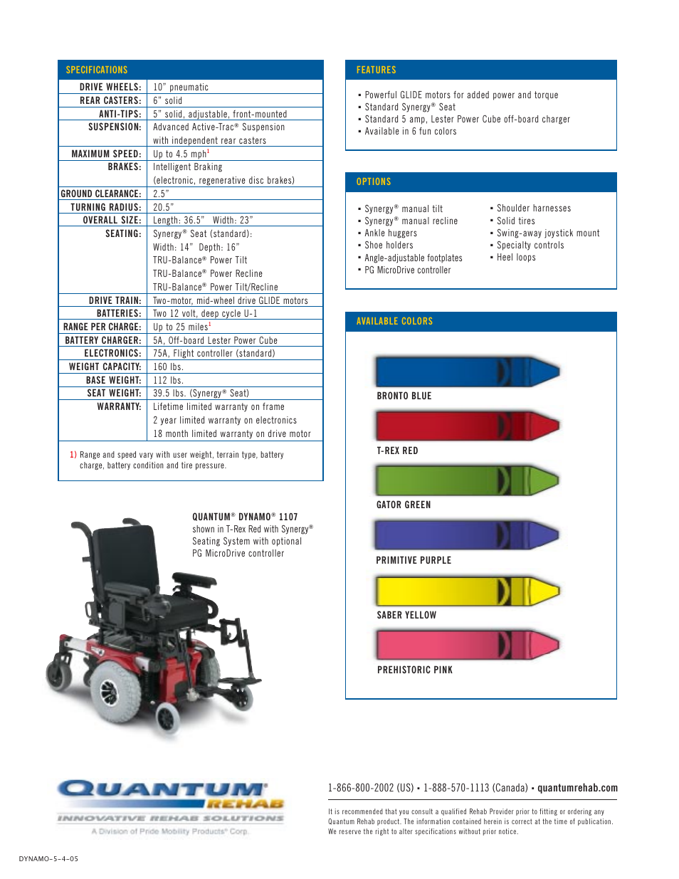 Quantum Dynamo 1107 User Manual | Page 2 / 2